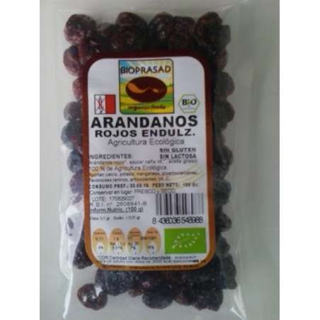 ARÁNDANOS ROJOS SECOS ENDULZADOS 100 GR.