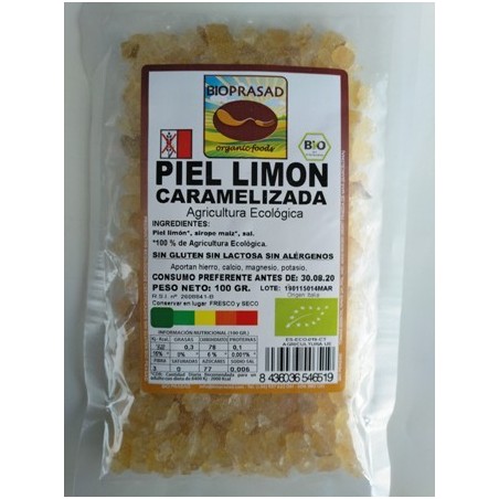 PELL DE LLIMONA CARAMEL·LITZADA 100 GR.