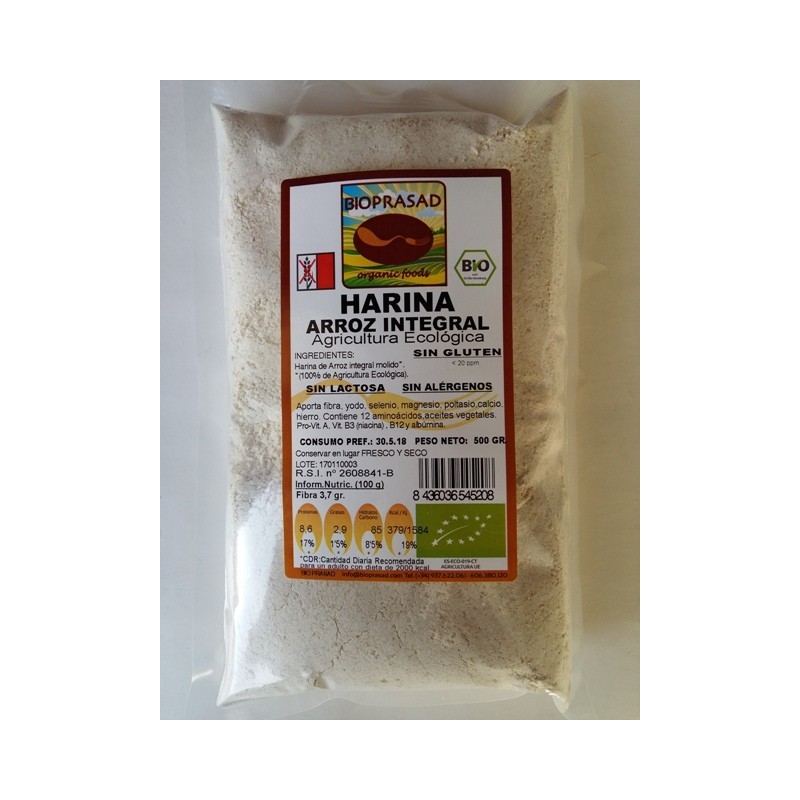 HARINA DE ARROZ INTEGRAL 500 GR.