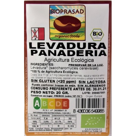 LEVADURA PANADERÍA 20 GR.