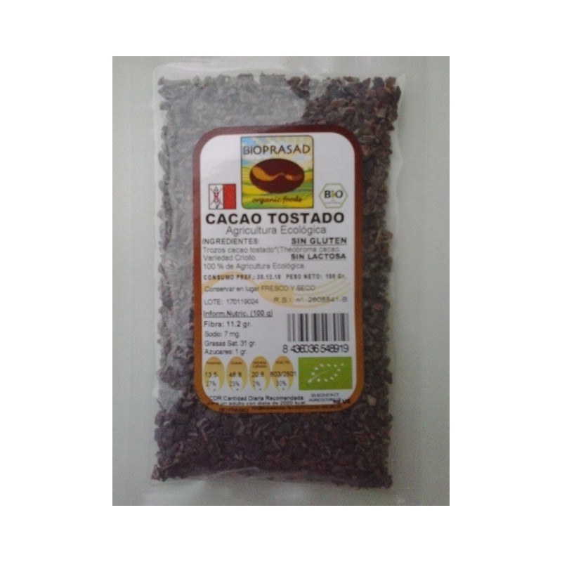 VIRUTAS DE CACAO TOSTADO (NIBS) 100 GR.