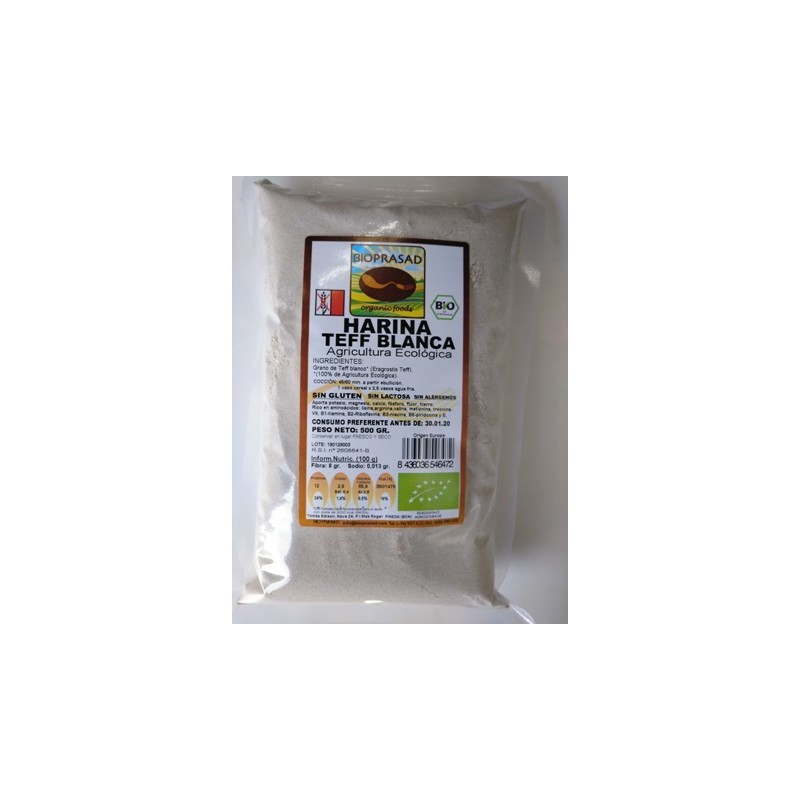 HARINA DE TEFF BLANCA 500 GR.