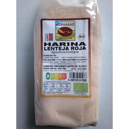 HARINA DE LENTEJA ROJA  500 GR.