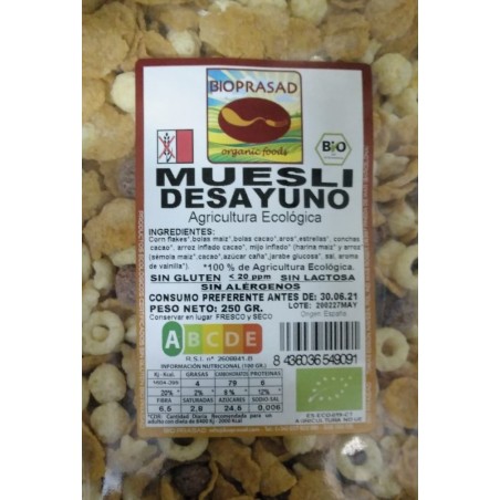 MUESLI DESAYUNO (CEREALES INFLADOS) 250 GR.