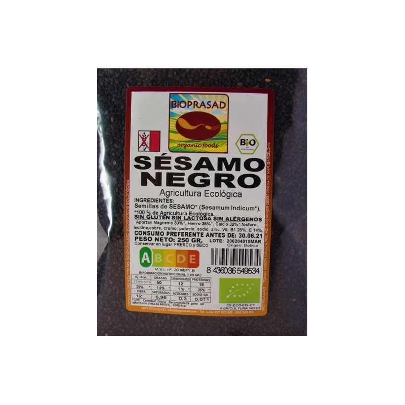 SÉSAMO NEGRO  250 GR.