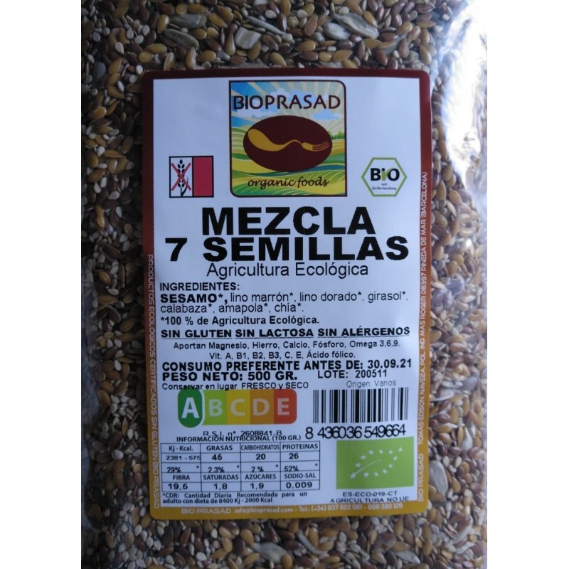 MEZCLA DE 7 SEMILLAS  500 GR.