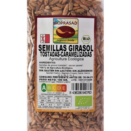 SEMILLAS DE GIRASOL CARAMELIZADAS 100 GR.