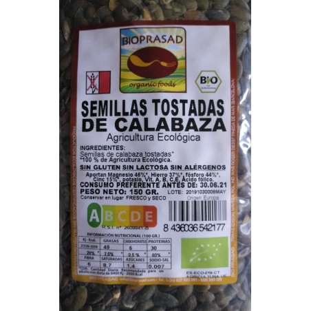 CALABAZA TOSTADAS 150 GR.