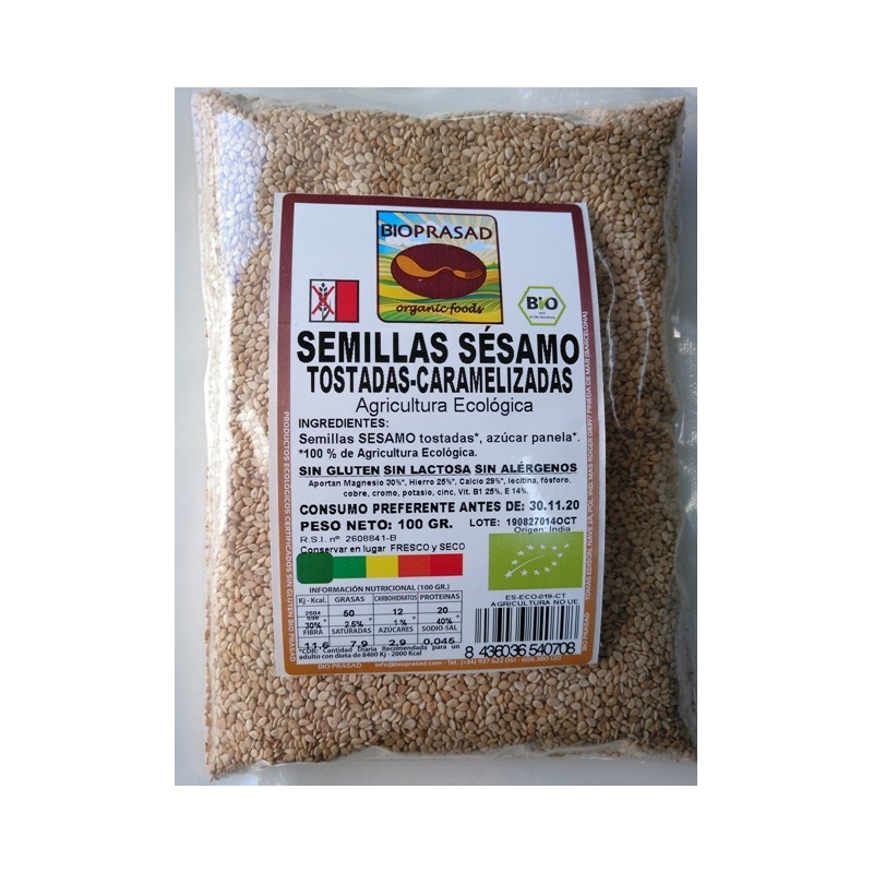 SEMILLAS DE SÉSAMO CARAMELIZADAS 100 GR.