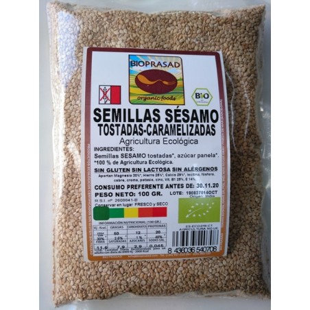 SEMILLAS DE SÉSAMO CARAMELIZADAS 100 GR.