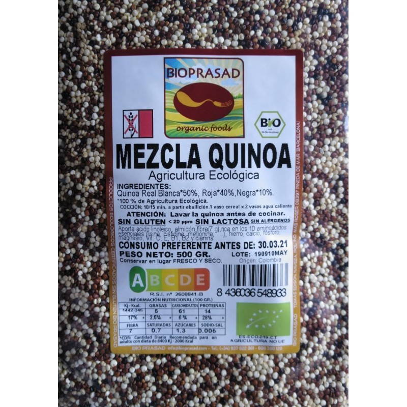 MEZCLA DE QUINOAS 500 GR.