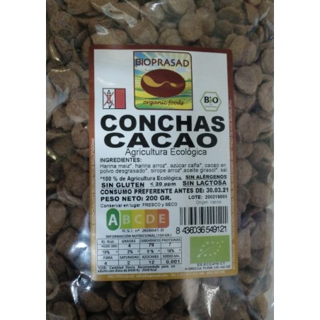 CONCHAS DE CACAO 200 GR.