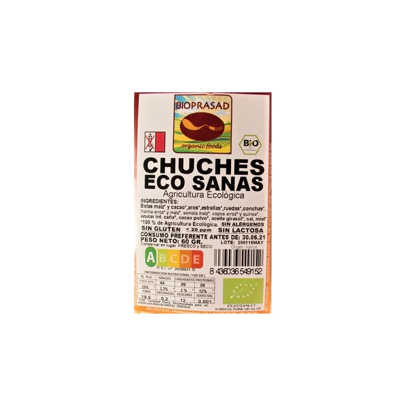 CHUCHES ECO SANAS 60 GR.