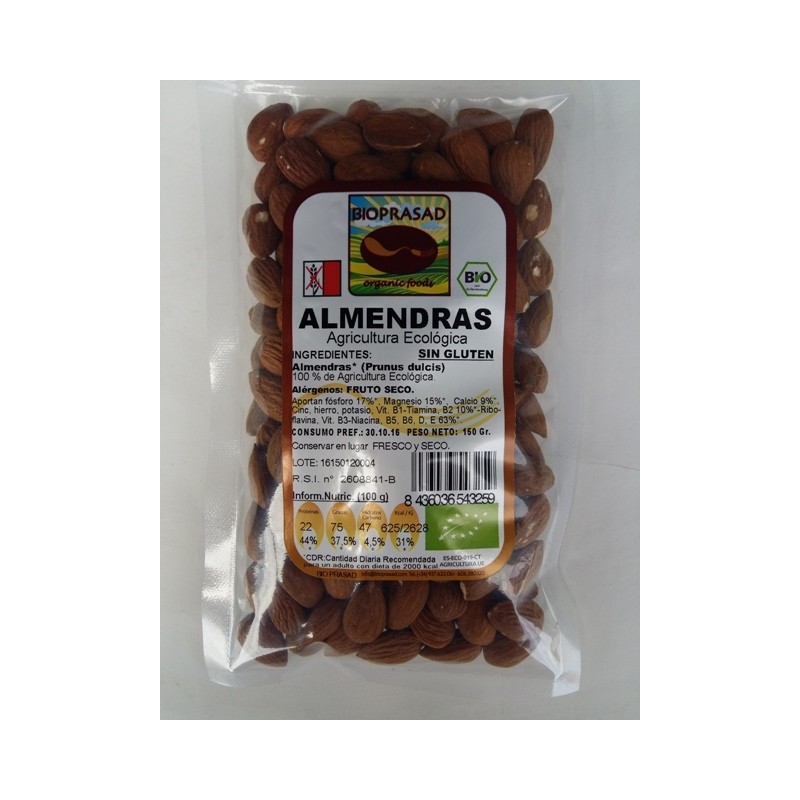 ALMENDRA CRUDA 150 GR.