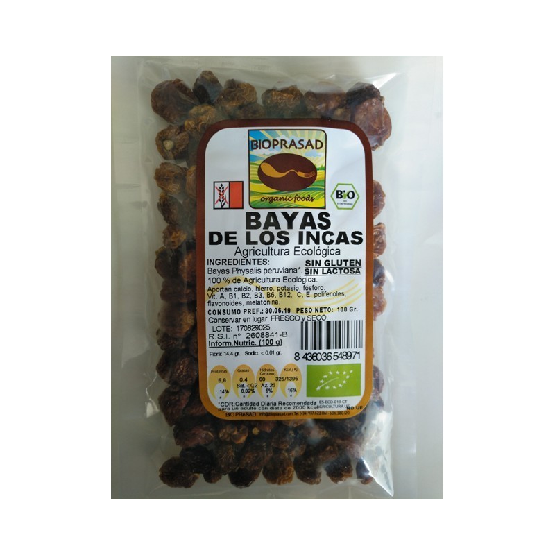 BAYAS INCAS (PHYSALIS) 100 GR.